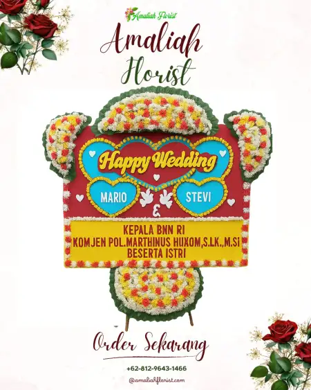 Papan Bunga Pernikahan Bancang